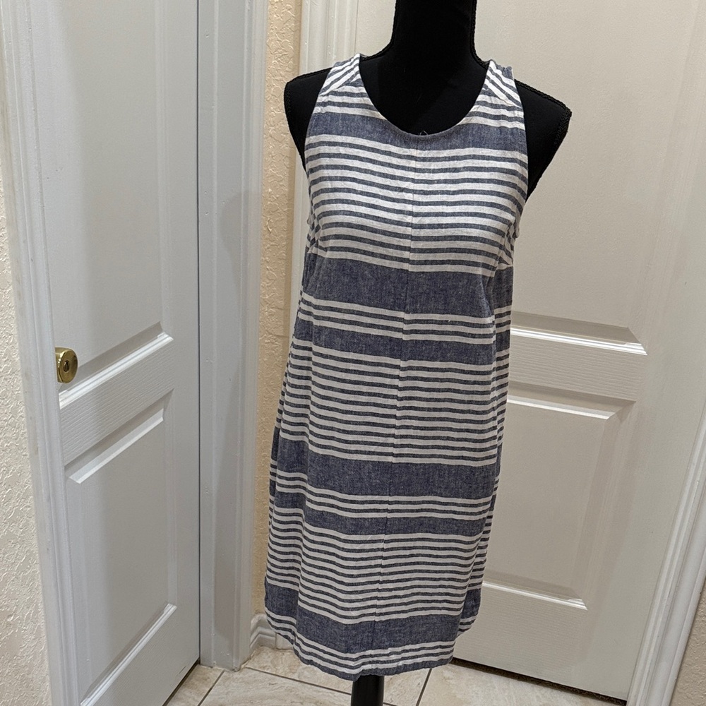 Old Navy Navy and White Striped Dress